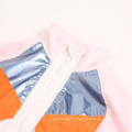 Girl's shiny foil colour block jacket